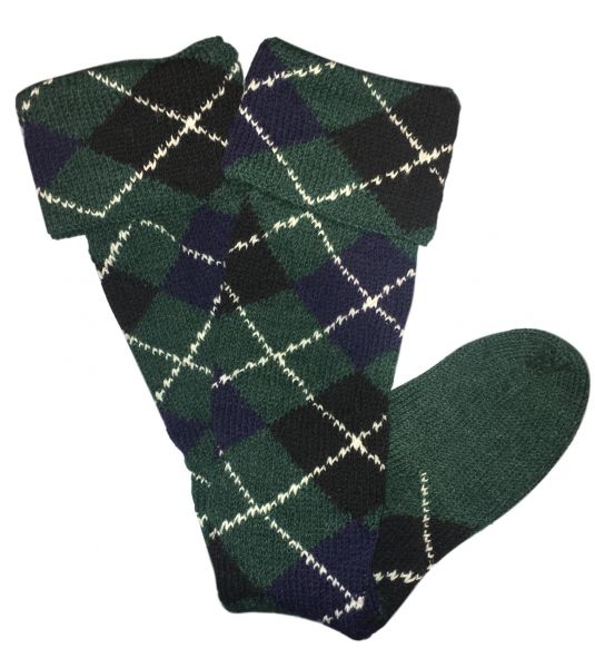 green kilt socks