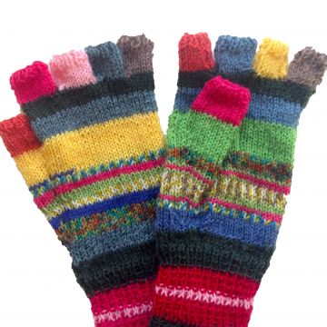 Patterned  Fingerless Gloves